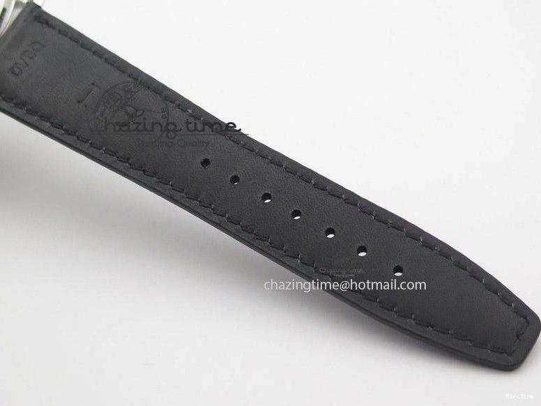 MIROTIME 0425 Portuguese IW545407 Black Dial ZF 1:1 Best Edition On Dark Blue Leather Strap DailyWear 7337